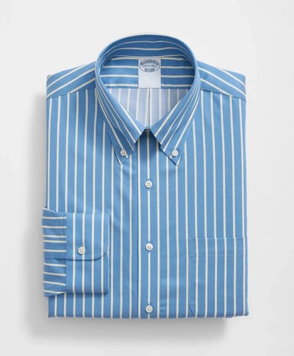 NEW Brooks Brothers Stretch Supima Twill Polo Button Down Collar 17-33/AUTHENTIC - Picture 3 of 4