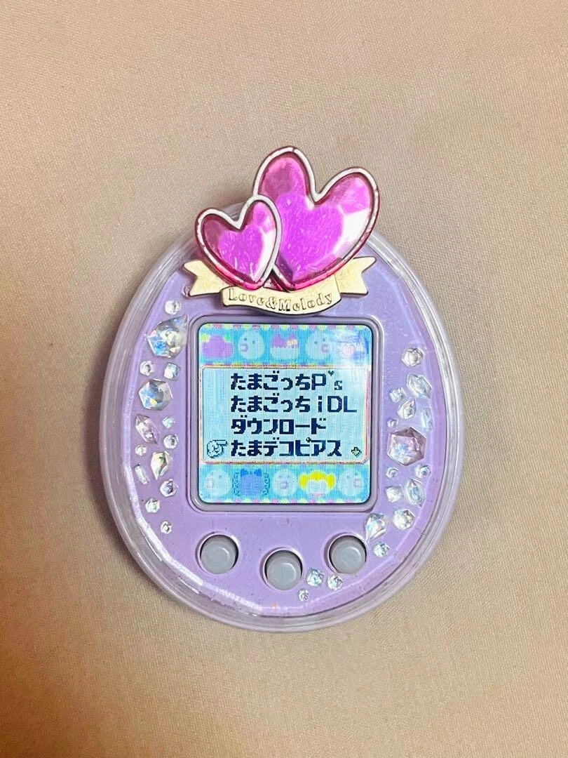 Bandai Tamagotchi P'S Peace Tama Deco Pierce Love & Melody 2012 purple JAPAN F/S