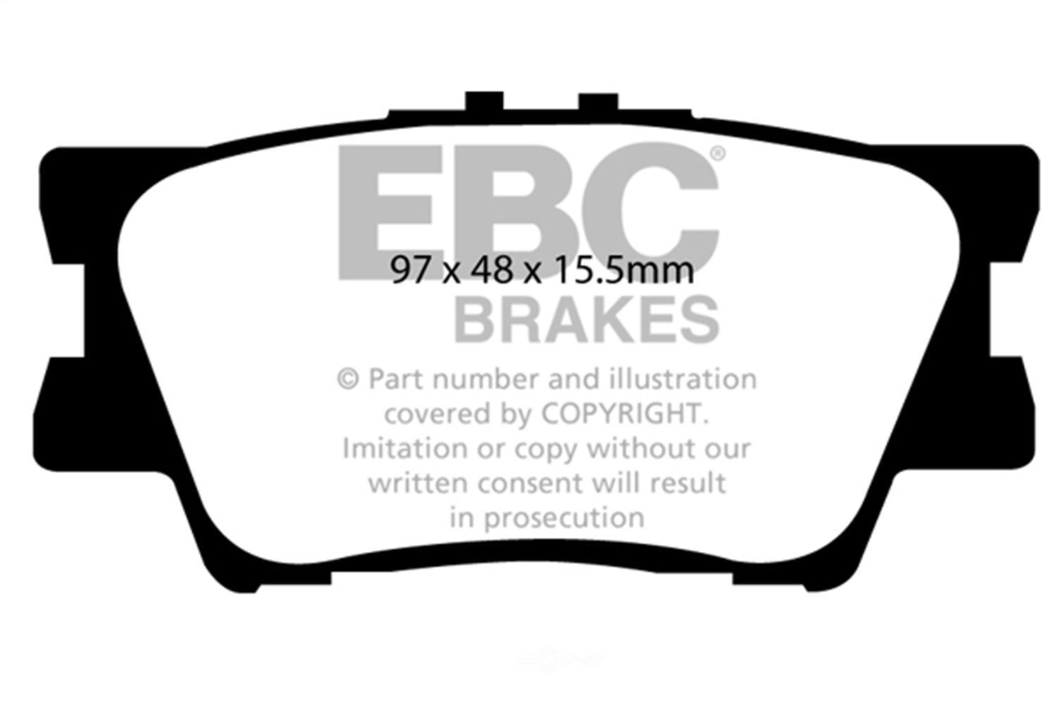 Disc Brake Pad SetYellowstuff Street And Track Brake Pads Rear EBC