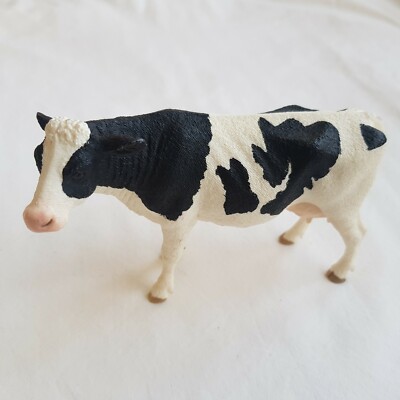 Schleich Milchkuh Figur Melken 73527 schwarz weiß Holstein Rentner 2015