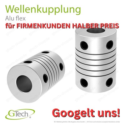 Wellenkupplung Shaft Coupler Alu flex D12 D15 D19L25 3D Druck Modellbau CNC