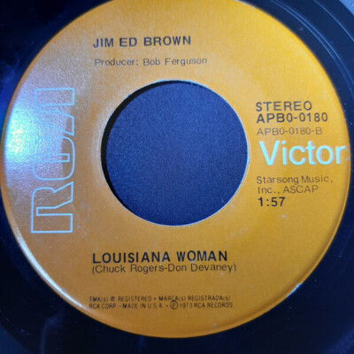 Jim Ed Brown Sometime Sunshine / Louisiana Woman Vinyl Single 7inch RCA Victo