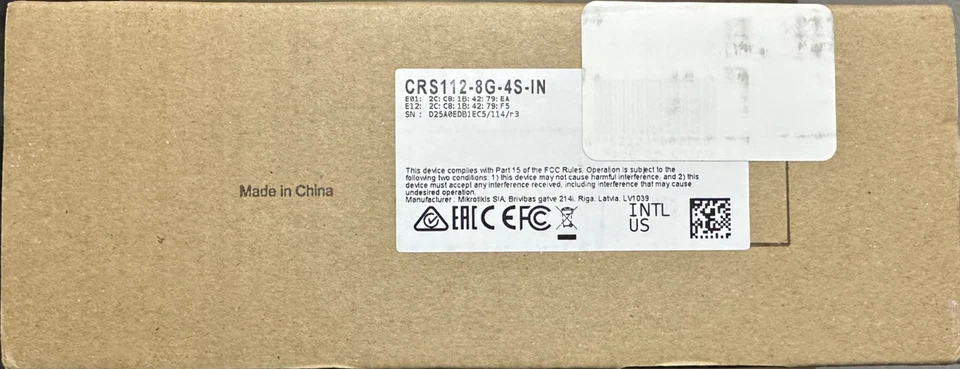 MikroTik CRS112-8G-4S-IN 400MHz 128MB 8xGigabit 4xSFP L5 New - Image 4 of 4