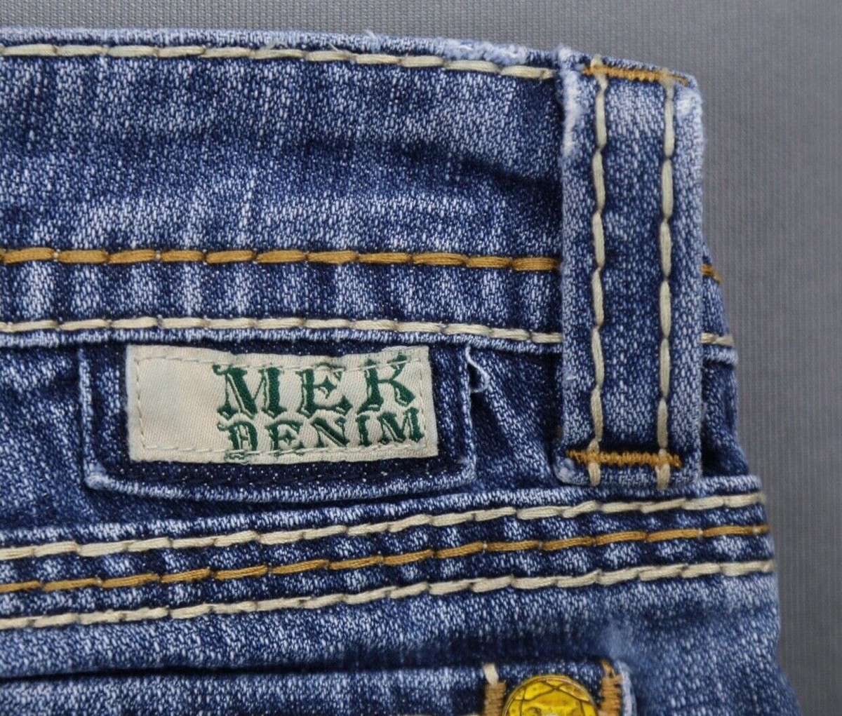 Women's Mek Denim Jeans Natal Boot Cut Thick Stitch Stretch