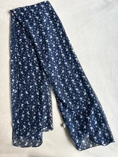 Lightweight Whimsical Scarf, Wrap, blue, birds, happy, beach, summer, boho