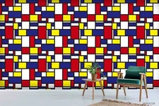 3D Bauhaus Pattern Wallpaper Wall Mural Removable Self-adhesive Sticker252