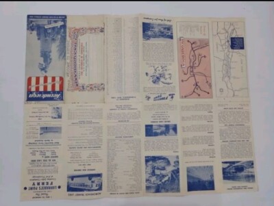 WILLKOMMEN IM HISTORISCHEN TICONDEROGA NY Handelskammer Broschüre Faltblatt 50er Jahre