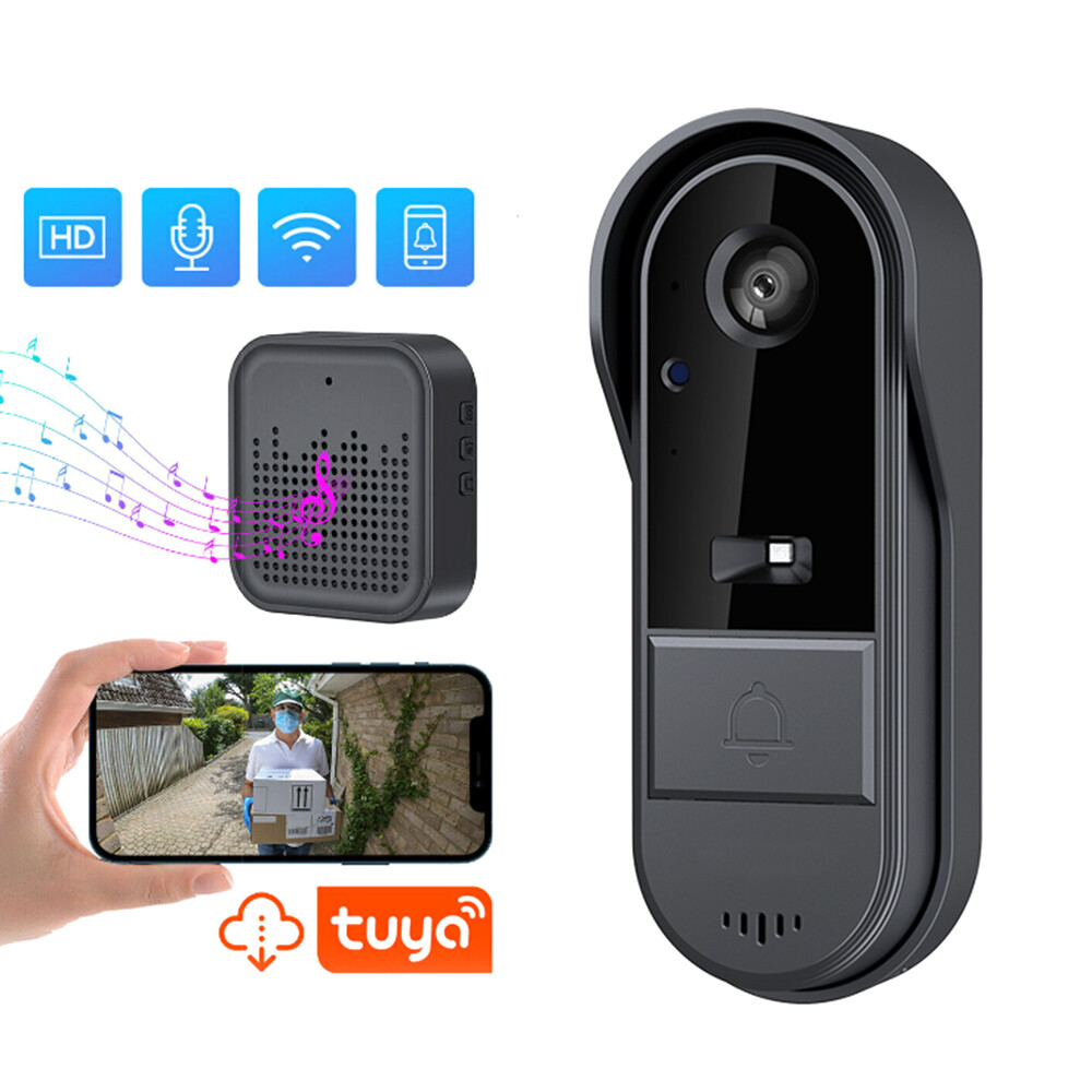 Wireless Smart Doorbell Camera with 2-Way Audio Night Vision and Chime Q3Z4-image
