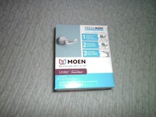  2 Moen Lindor with Press  Mark Double Robe Hook CHROME MY8703CH