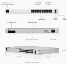 Ubiquiti UISP Switch Pro 24-Port PoE Switch (UISP-S-Pro) - NEW