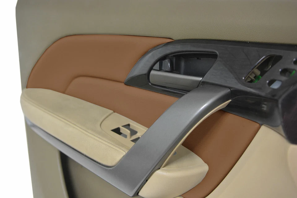 Подходит для Acura MDX 2007-2013 годов выпуска кожаный чехол-вставка для дверной панели темно-коричневый - Изображение 4 из 4