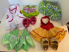 lot of Build a Bear Girl's Clothes Swim Suit, Cover up, Costume, Shoes Pom Pom