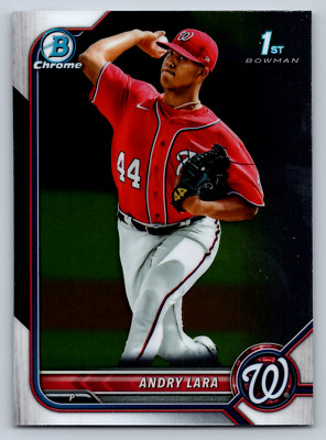 2022 1st Bowman Chrome #BCP-70 Andry Lara Washington Nationals   Baseball Card