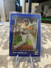 2021 Panini Donruss Baseball Isaac Paredes Blue Velocity Rated Rookie /99 TBRays