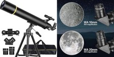 Telescopios para astronom a para adultos, telescopio refractor profesional de 80