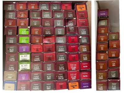 85 pc MIXED LOT MAJIREL  MAJIROUGE  MAJIBLOND PERMANENT Hair Color 1.7oz