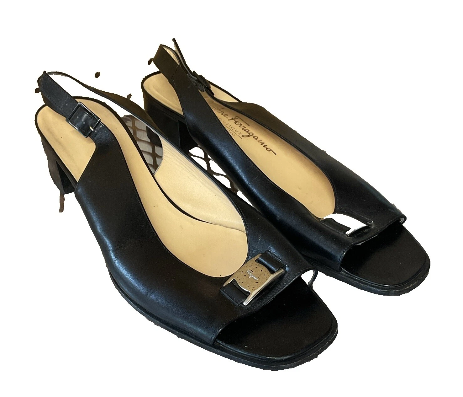Salvatore Ferragamo Heels Black Vintage Shoes for Women