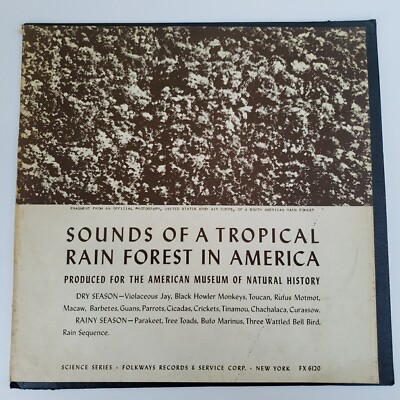 Sounds Of A Tropical Rain Forest In America Vinyl Lp Folkways Records 1960