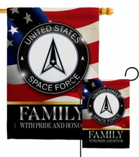 US Space Force Family Honor Garden Flag Armed Forces Gift Yard House Banner