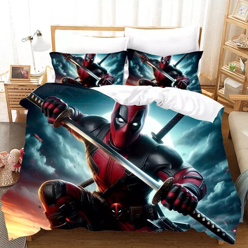 Deadpool Wolverine Quilt Duvet Cover Single Size Bedding Set Decor/Customizable - Picture 15 of 30
