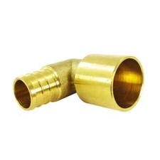 10 1/2" PEX X 1/2" FEMALE SWEAT ELBOW BRASS CRIMP FITTINGS - LEAD FREE