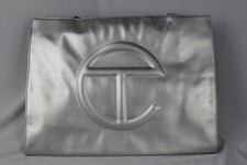Telfar Large Shopping Bag Silver Brand New Wi...