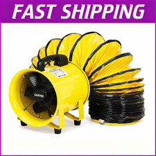 8"/10" Utility Blower Fan Ventilator Exhaust Fan 16.4/32.8ft Duct Hose 2000 CFM