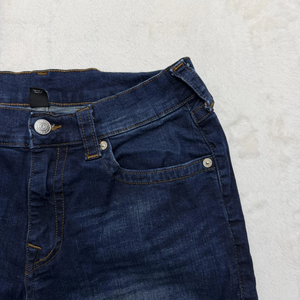 Pantalones Cortos True Religion Para Hombre 32 Azul Ricky Relajado Recto Denim Corte Jean Foto 2 de 4
