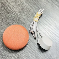 Google Home Model HOA Mini Smart Assistant Bluetooth Speaker With Power Adapter