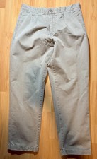 Eddie Bauer Pants Mens 35x30 Khaki Pleated Front 100 Cotton Casual Chino Egypt