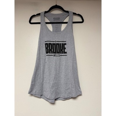 NOBULL Brooke Wells Racerback Tank Top Heather Gray Womens Small CrossFit