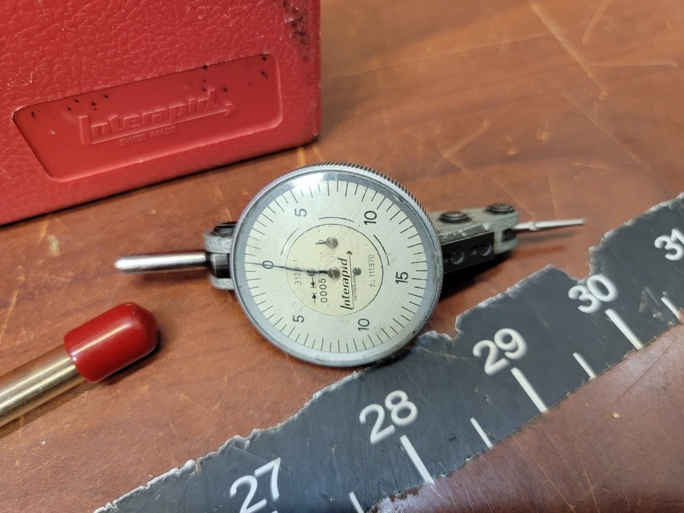 Interapid 312B-1 Dial Indicator 74 111370 Swiss Made w/ Case  - Image 3 of 4