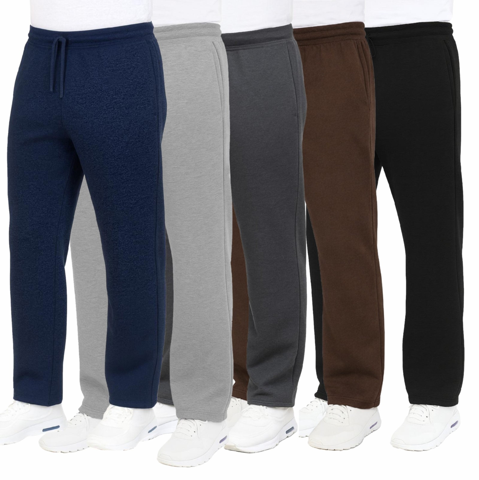 Men's Classic Heavyweight Fleece Sweatpants with Open Bottom (S-3XL) - Free Ship