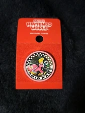 Universal Studios Super Nintendo World Mario Kart Princess Peach Pin New W Card