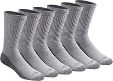 Dickies Men's Dri-tech Moisture Control Crew Socks 6 pack Shoe Size 12-15