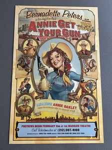 Lot of  5 Window cards, Peter Pan, Phantom, Annie Get Your Gun, The Dresser