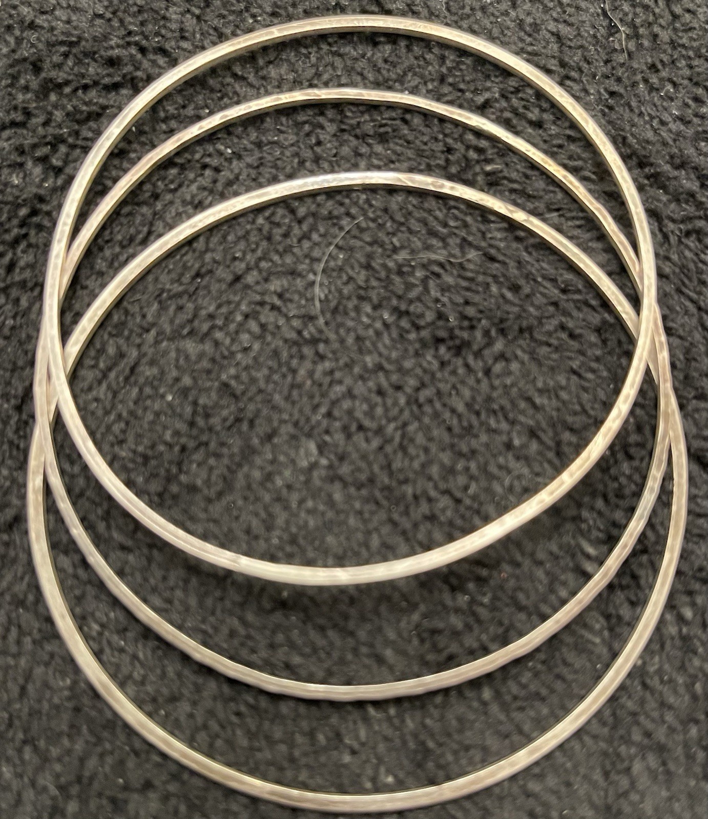 3 Solid Sterling Silver Bangle Bracelets 10.33g T… - image 2