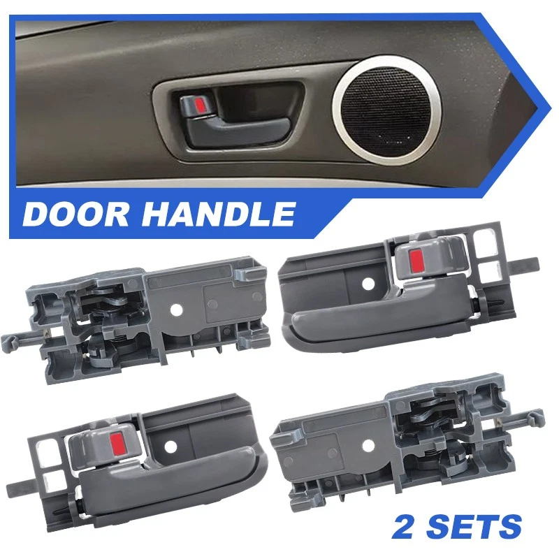 Juego de 4 manijas interiores interiores gris oscuro para Toyota Corolla 03-08 Foto 2 de 4