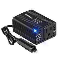 150W Power Inverter 12V DC to 110V AC Car Plug Adapter Outlet Converter with ...