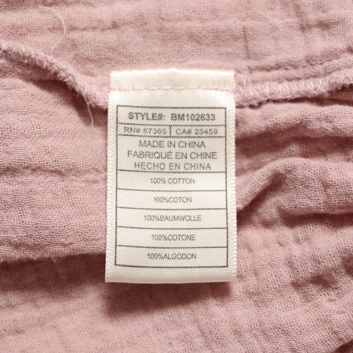 BB Dakota Lightweight Gauze Cotton Zip Bomber Jacket Adjustable Hem Pink Size M - Picture 8 of 10