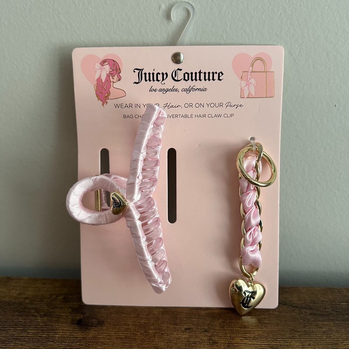New Juicy Couture YOU CHOOSE Hair Claw Clip Bag Charm  display picture 2