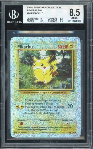 2002 Pokemon Legendary Collection Pikachu C Reverse Foil #86 BGS 8.5