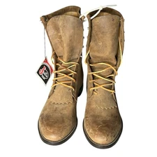 Justin Boots Lace Up Roper Paddock Boots Mens Brown 12D New With Tags NWT