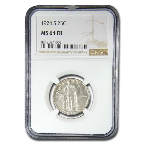 1924-S Standing Liberty Quarter MS-64 NGC (FH)