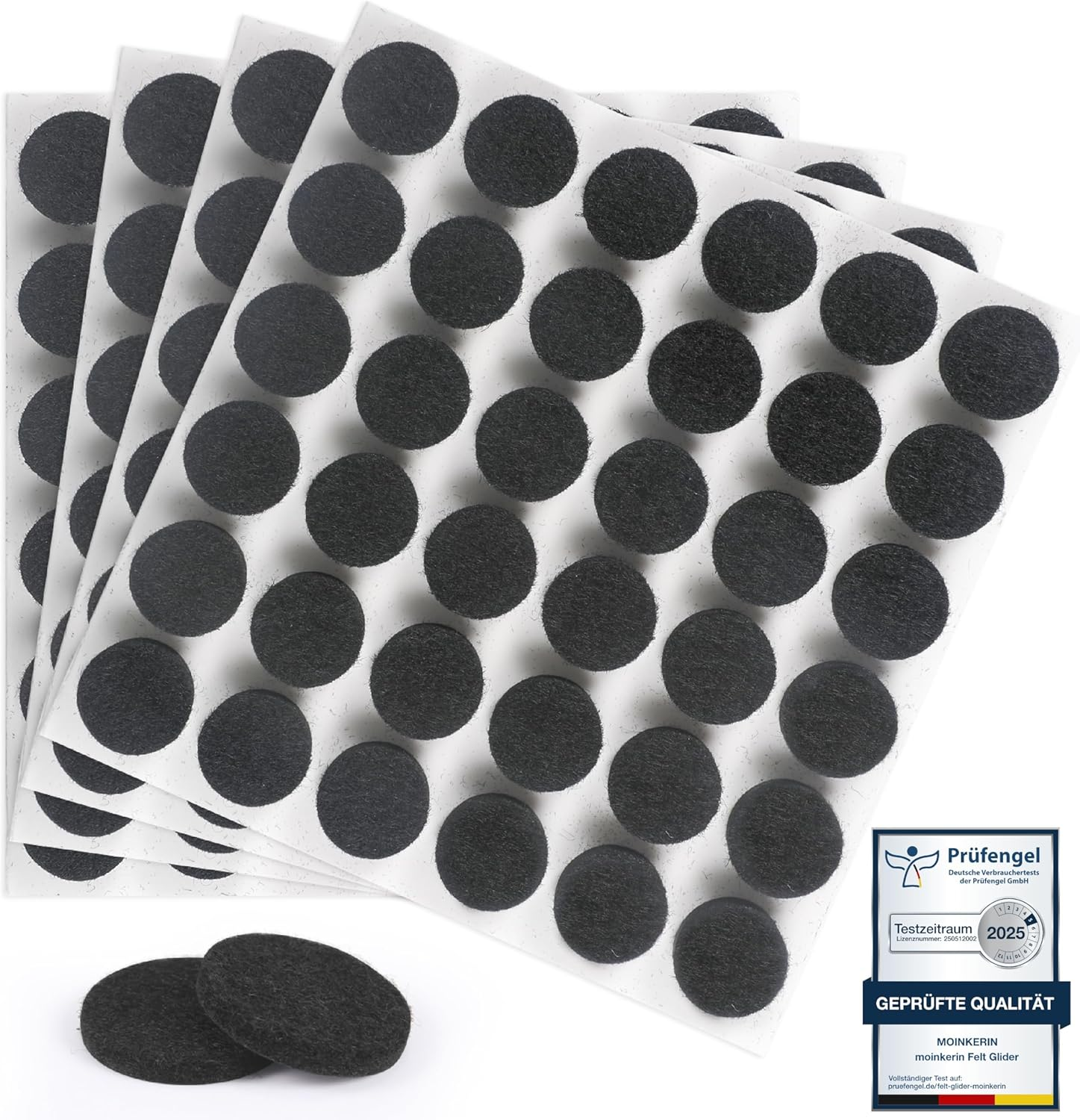 144 Pcs Chair Pads Floor Protectors Ø15Mm Felt Pads for Furniture Feet 5Mm Thick