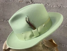Men's Felt Fedora- Capas Untouchables-Light Green