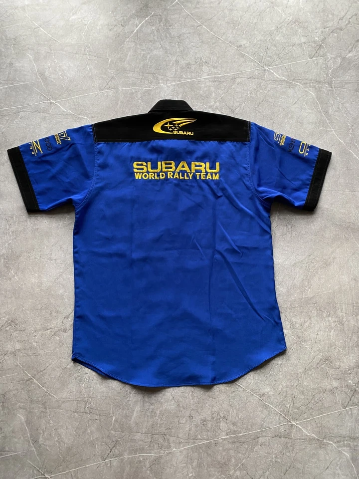 Camisa De Colección Subaru World Rally Team Abotonada Carreras WRC Azul Talla M Foto 4 de 4