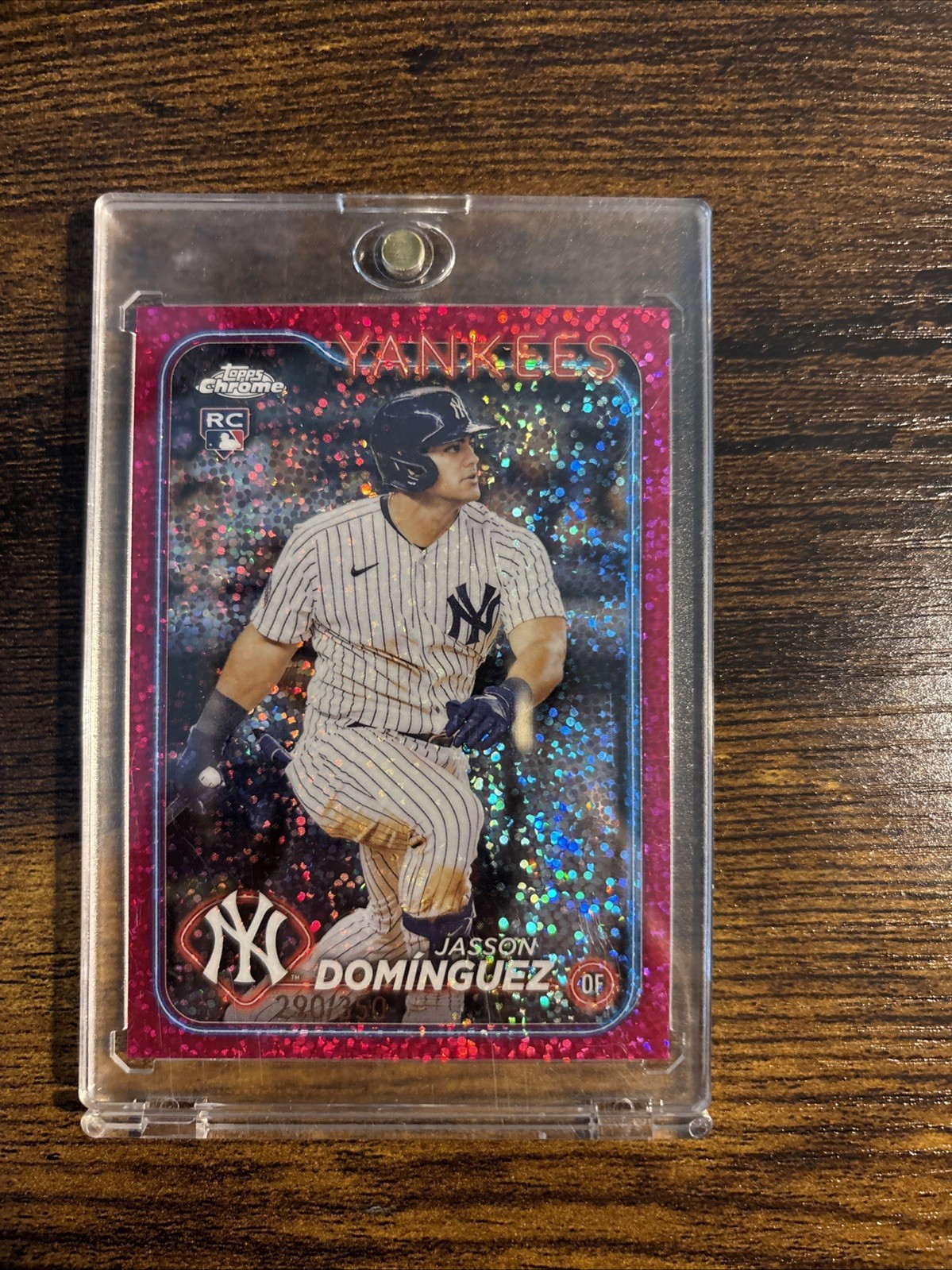2024 Topps Chrome - Jasson Dominguez #89 Magenta Speckle Refractor /350 (RC)