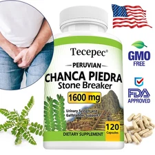 Chanca Piedra Extract Kidney Support, Stone Breaker 1600 mg-120 Capsules