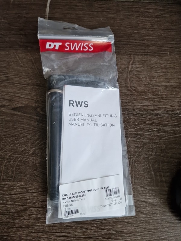 DT Swiss RWS Plug In Front Road 12 x 100mm Thru-Axle